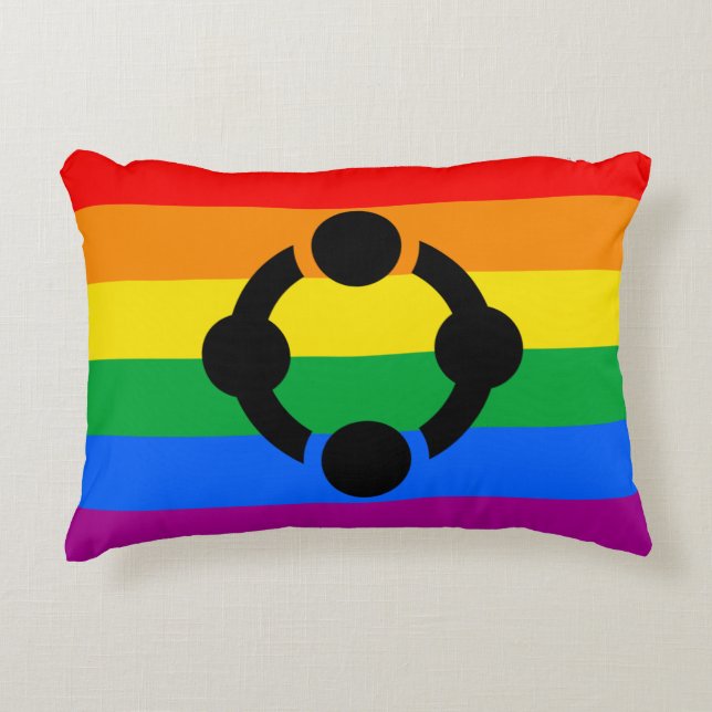 Rainbow Niche Pride Flag Decorative Cushion (Front)