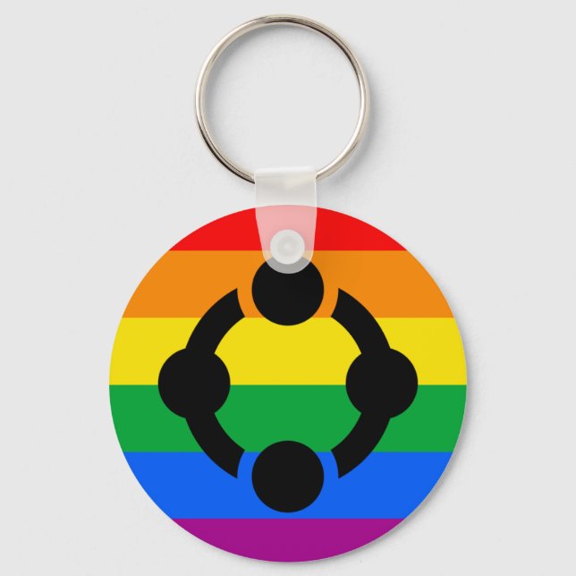 Rainbow Niche Pride Flag Key Ring (Front)