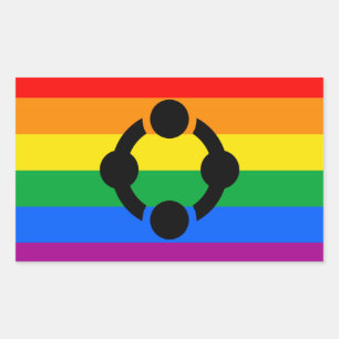 Rainbow Niche Pride Flag Rectangular Sticker