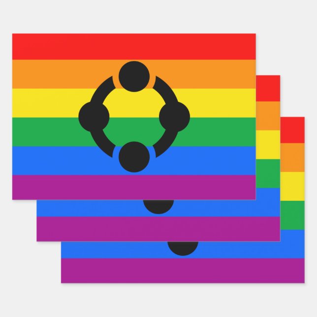 Rainbow Niche Pride Flag Wrapping Paper Sheet (Set)
