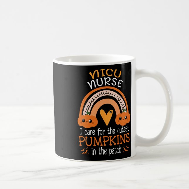Rainbow Nicu Nurse Cutest Pumpkins In The Patch Ha Coffee Mug (Right)