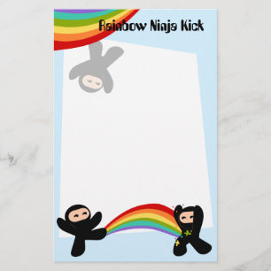Rainbow Ninja Kick Stationery