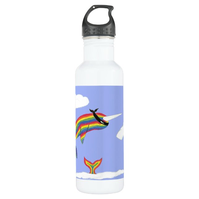 Rainbow Ninja Narwhal That Flies Bottle (Front)
