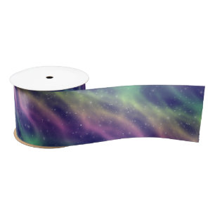 rainbow northern lights : satin ribbon