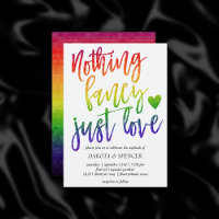 Rainbow Nothing Fancy Just Love | Casual Wedding