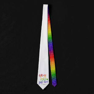 Rainbow Nothing Fancy Just Love Casual Wedding Tie