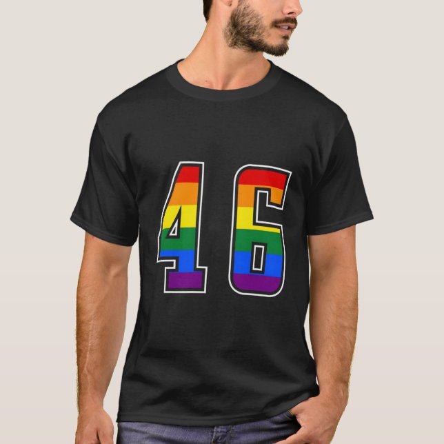 Rainbow Number 46 Team Junior Numbered Uniform T-Shirt (Front)