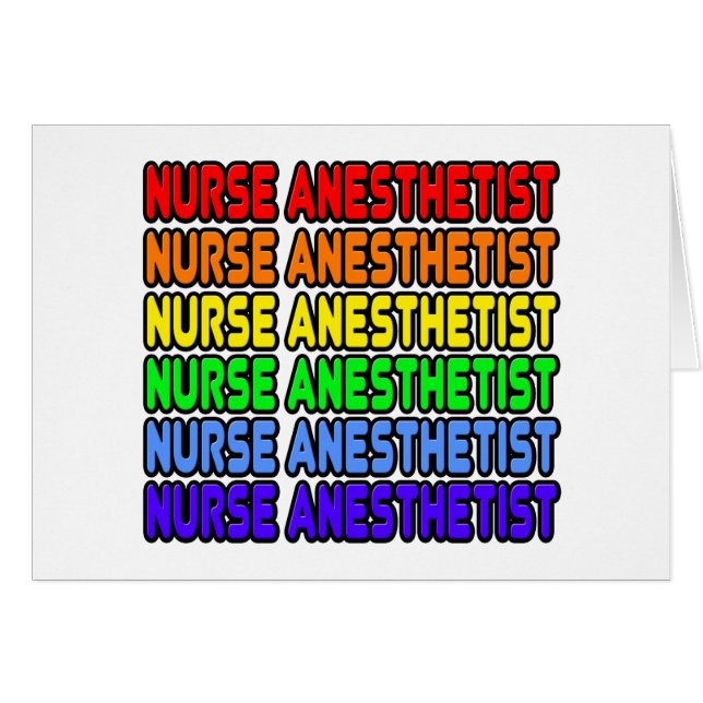Rainbow Nurse Anaesthetist (Front Horizontal)