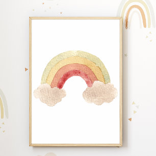 Rainbow Nursery Poster Boho Kids Room Decor
