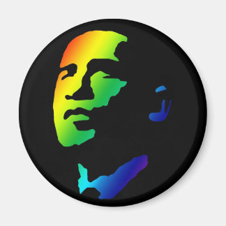 Rainbow Obama magnet
