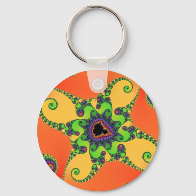 Rainbow Octopuses Keychain (Front)