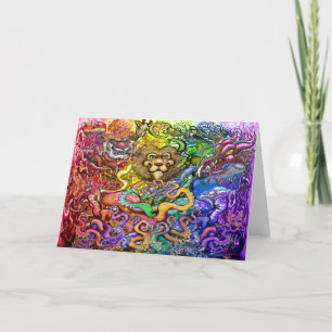 Rainbow of Animals Card