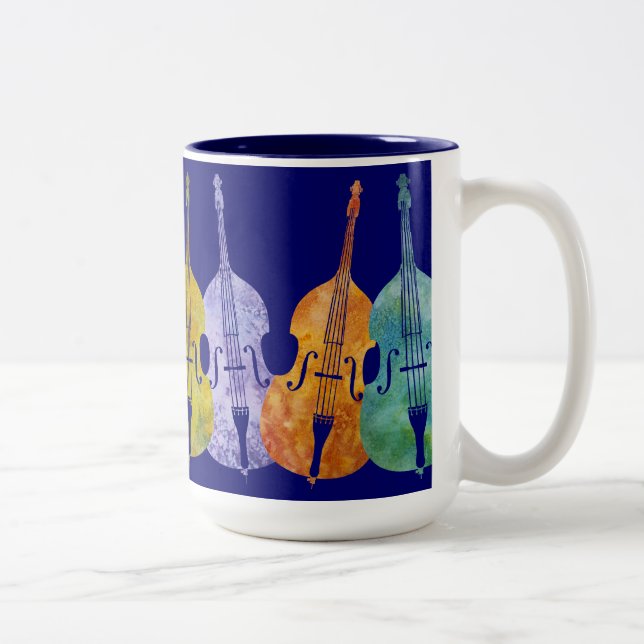 Rainbow of Basses Two-Tone Coffee Mug (Right)
