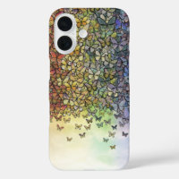 rainbow of butterflies aflutter