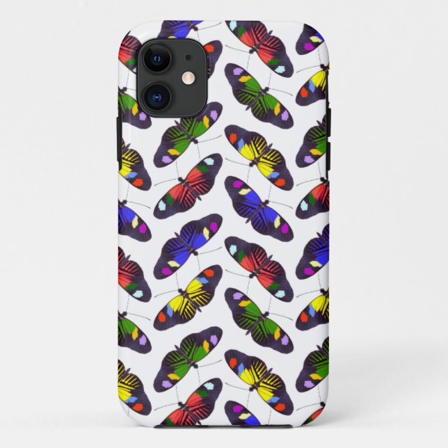 Rainbow of Butterflies iPhone 5 Case (White) (Back)