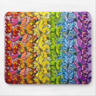 Rainbow of Butterflies Mouse Pad