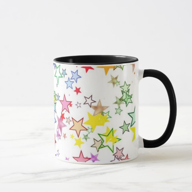 Rainbow of Colours Stars Mug (Right)