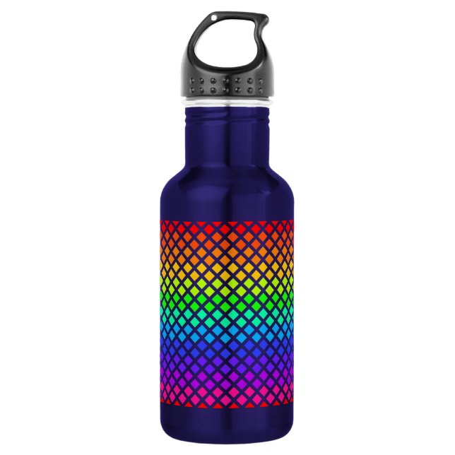 Rainbow of Diamonds 532 Ml Water Bottle (Front)