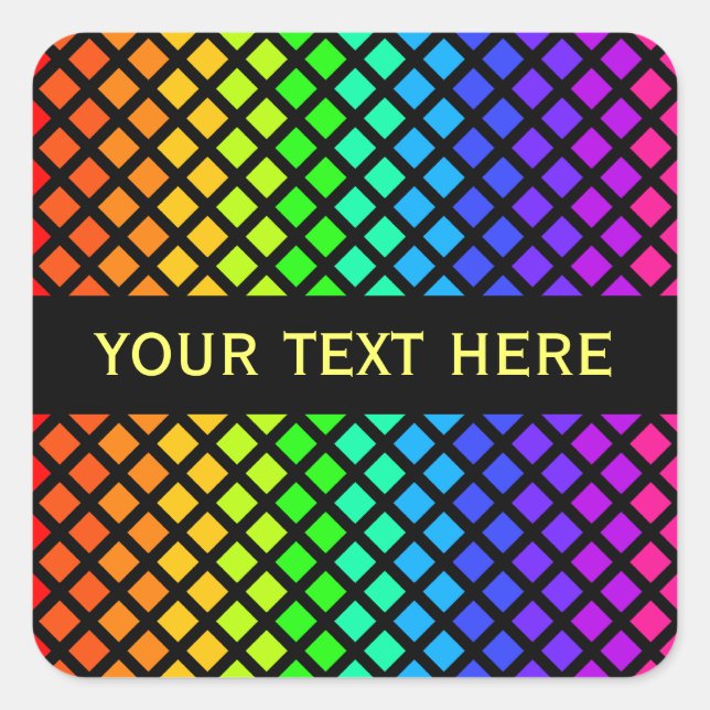 Rainbow of Diamonds custom stickers (Front)
