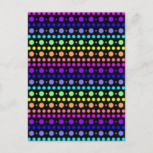 Rainbow of Dots postcard, customise Postcard