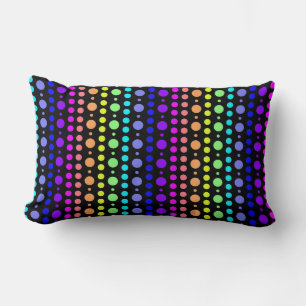 Rainbow of Dots throw pillow