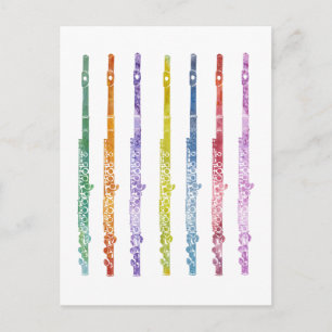 Rainbow of Flutes Postcard