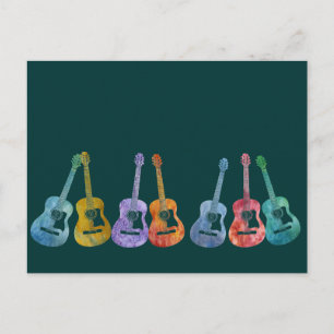 Rainbow of Guitars Postcard