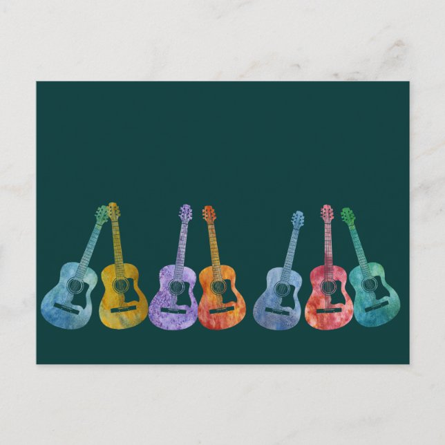 Rainbow of Guitars Postcard (Front)