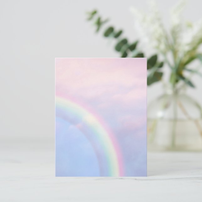 Rainbow of hope - pastel, card (Standing Front)