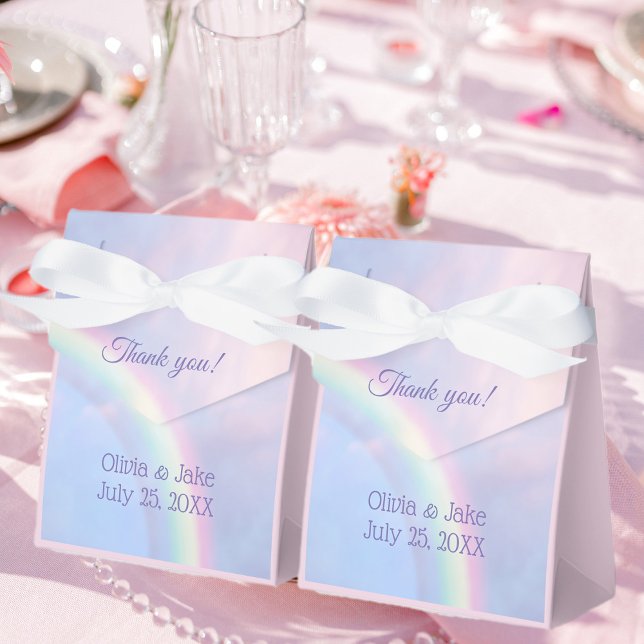 Rainbow of hope - pastel, wedding  favour box (Creator Uploaded)