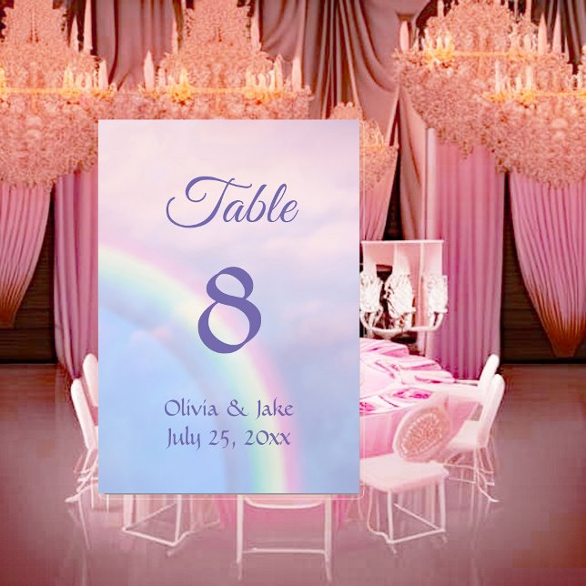 Rainbow of hope - pastel, wedding   table number (Creator Uploaded)