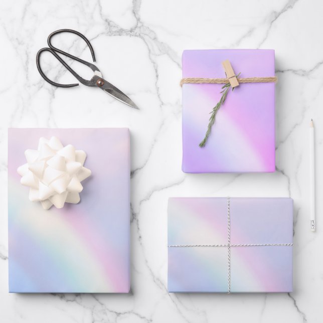 Rainbow of hope - pastel, wrapping paper sheet (Front)