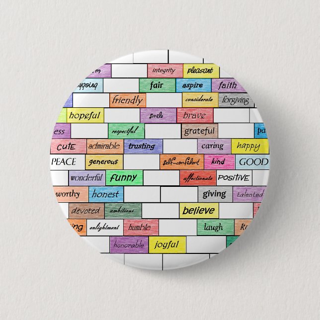 Rainbow of Inspirational Graffiti 6 Cm Round Badge (Front)