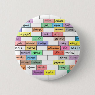 Rainbow of Inspirational Graffiti 6 Cm Round Badge