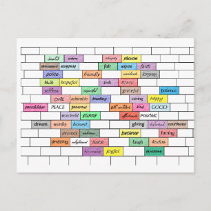 Rainbow of Inspirational Graffiti Postcard