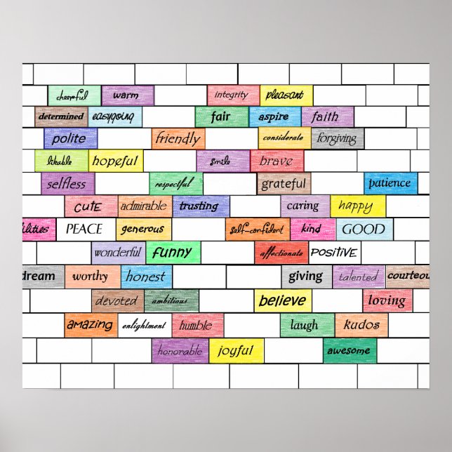 Rainbow of Inspirational Graffiti Print (Front)