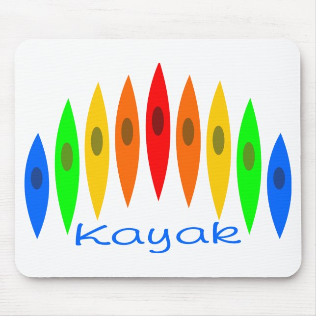 Rainbow of Kayaks Mouse Pad (Front)