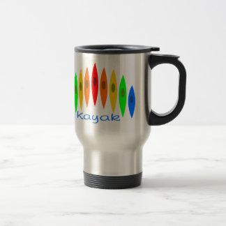 Rainbow of Kayaks Travel Mug
