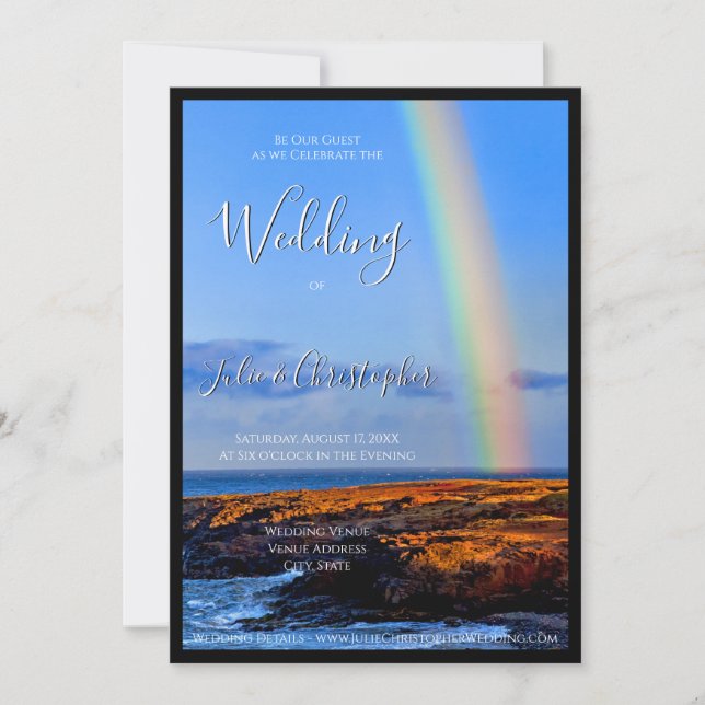 Rainbow of Love & Happiness, Wedding Invitation (Front)