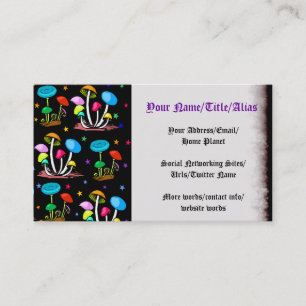 Rainbow Of Mushrooms Business Card