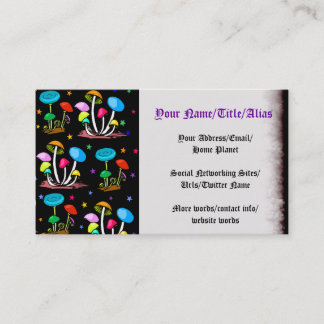 Rainbow Of Mushrooms Business Card