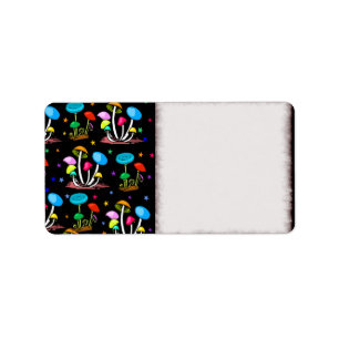 Rainbow Of Mushrooms Label