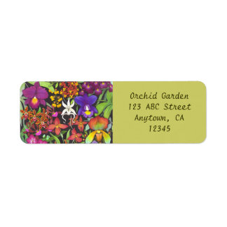 Rainbow of Orchids Label Return Address Label