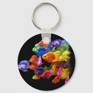 Rainbow of Parrotfish Key Ring