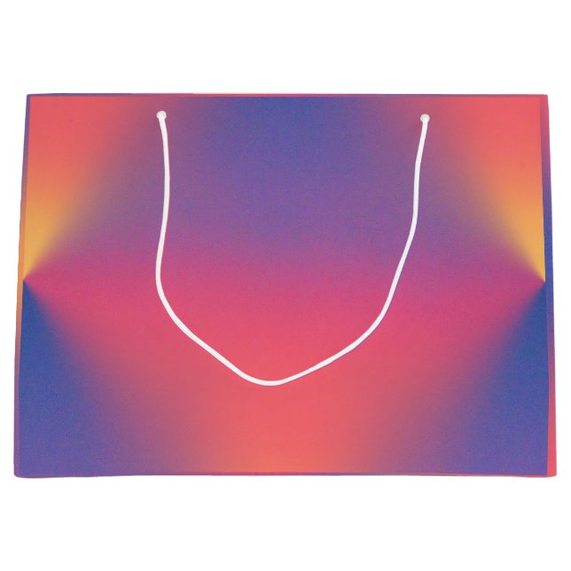 Rainbow of Pastel Colours Diamond Shapes Large Gift Bag (Front)