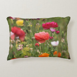 Rainbow of Ranunculus Decorative Cushion