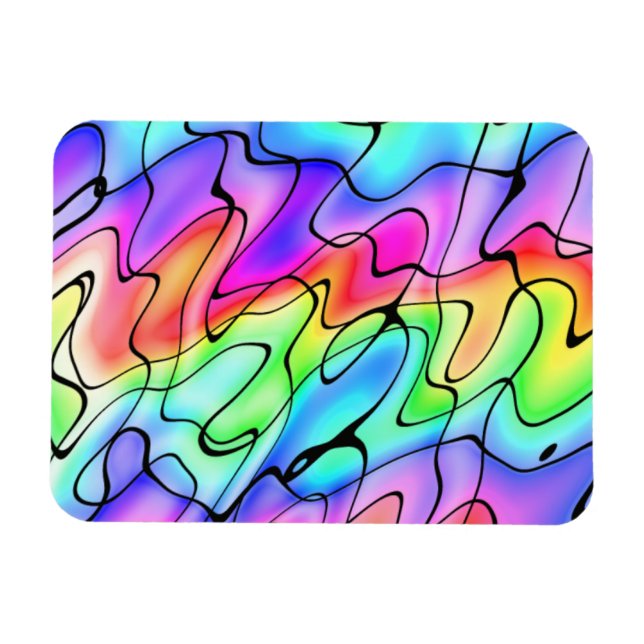Rainbow of Squiggles Magnet (Horizontal)