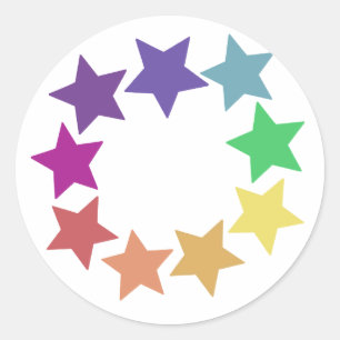 Rainbow of Stars Stickers