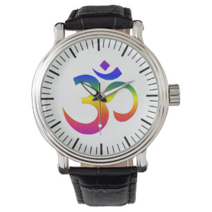 Rainbow ohm design (Om or Aum Indian sacred sound) Watch