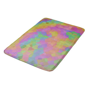 Rainbow Oil Mosaics Bath Mat